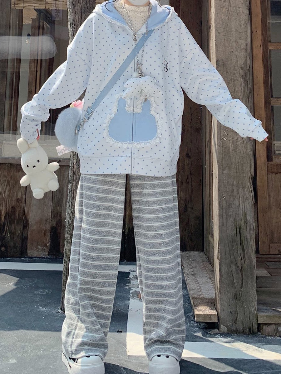 Wishing Bunny Hooded Jackets-Outerwear-ntbhshop
