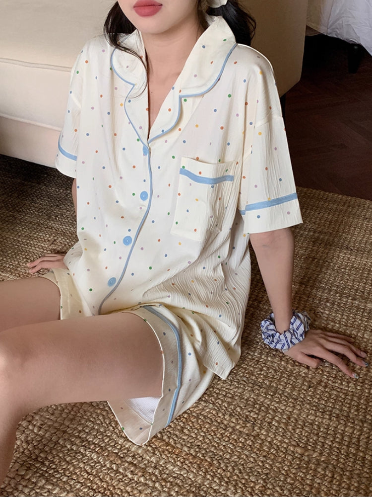 Color Pop Polka Pajama Sets-Sets-ntbhshop