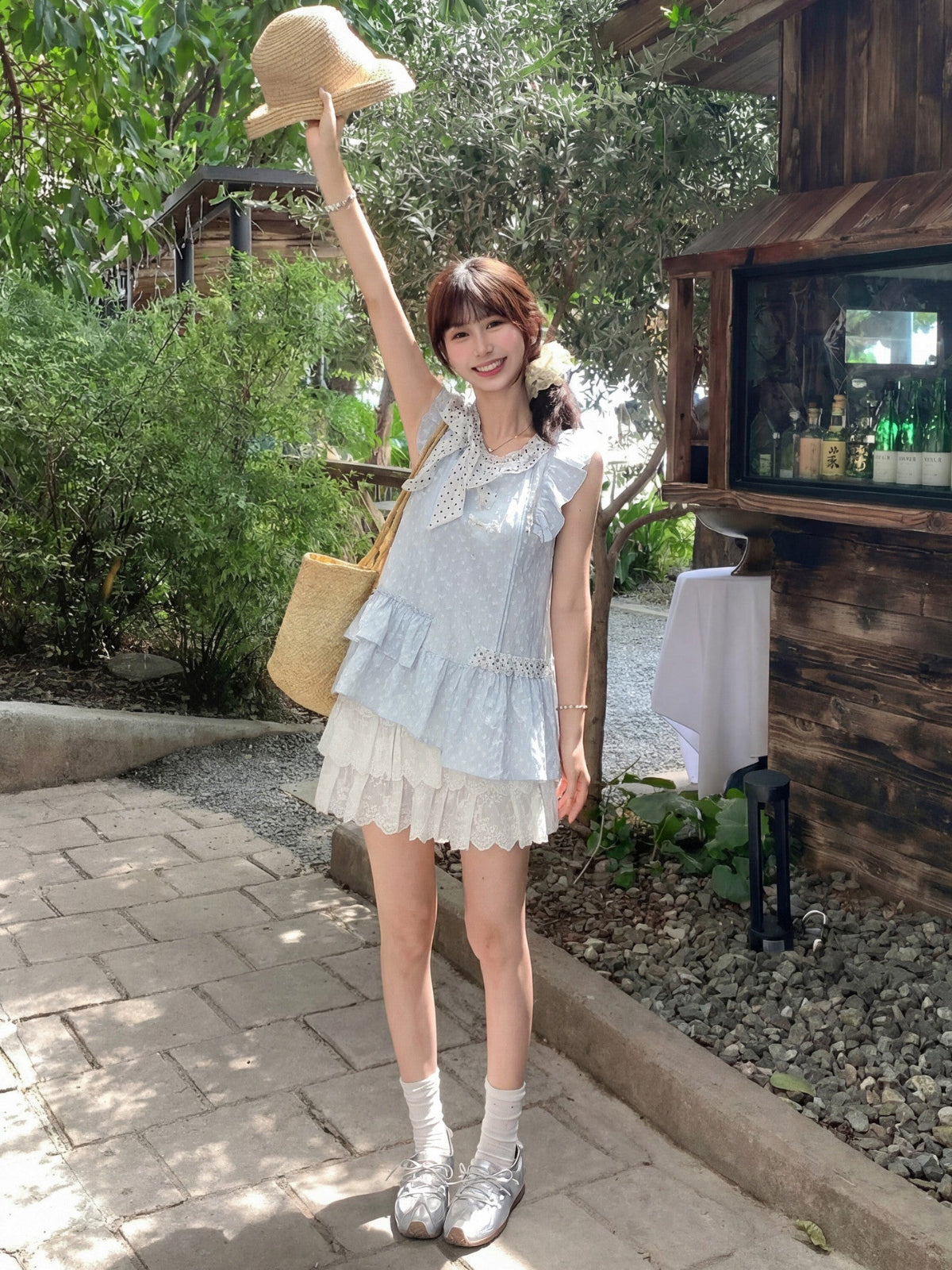 Cloud Bloom Layer Blouse-Tops-ntbhshop