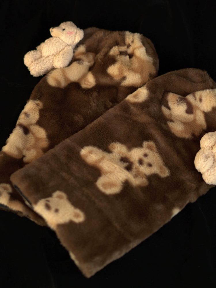 Plush Cub Teddy Leg Warmers-ntbhshop