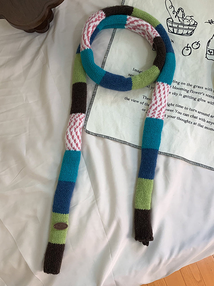 Library Afternoon Patch Knit Wraps-ntbhshop