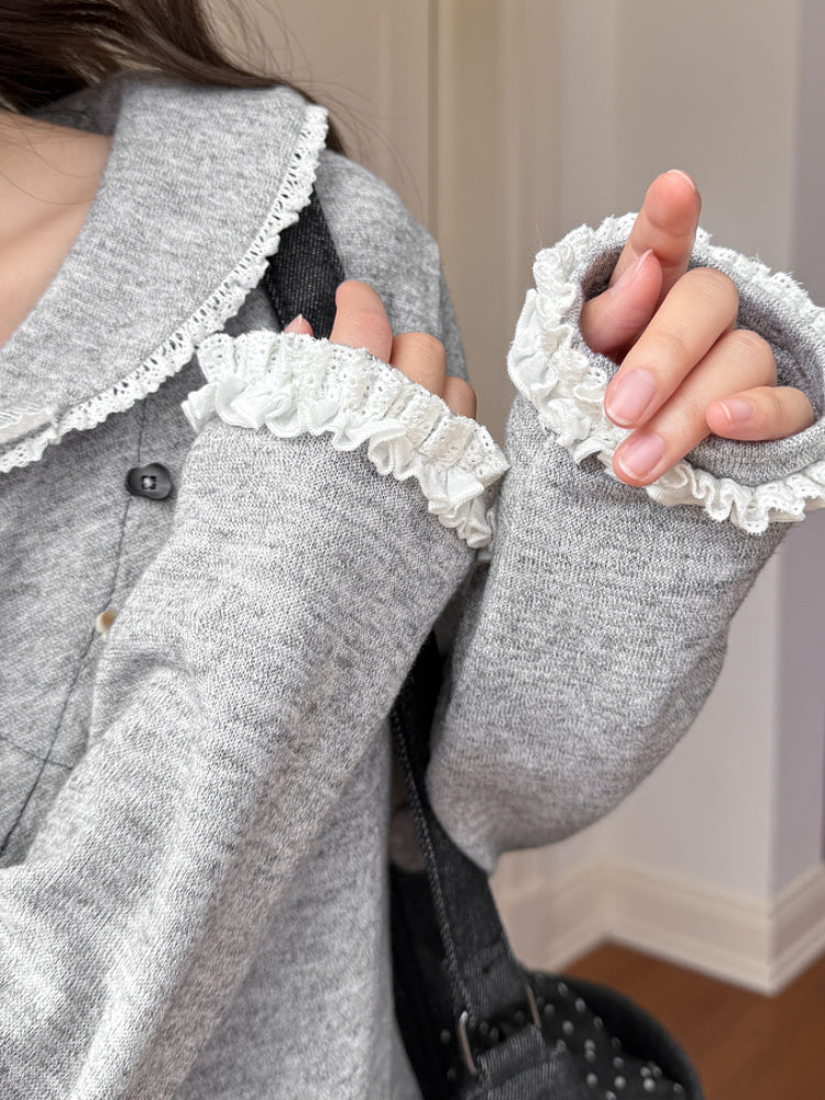 Silent Café Lace Knit Base Top-ntbhshop