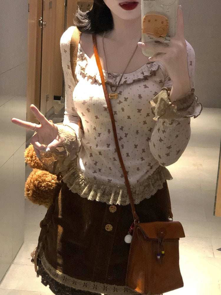 Shoujo Dream Lace Base Tops-ntbhshop