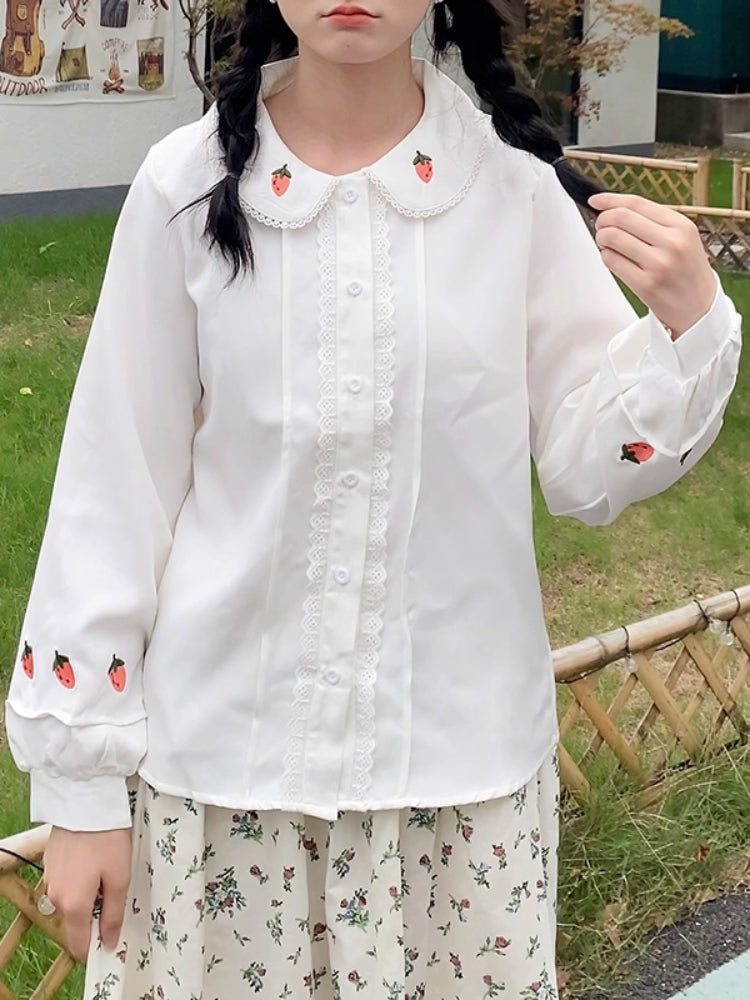 Strawberry Fields Doll Collar Blouse-ntbhshop