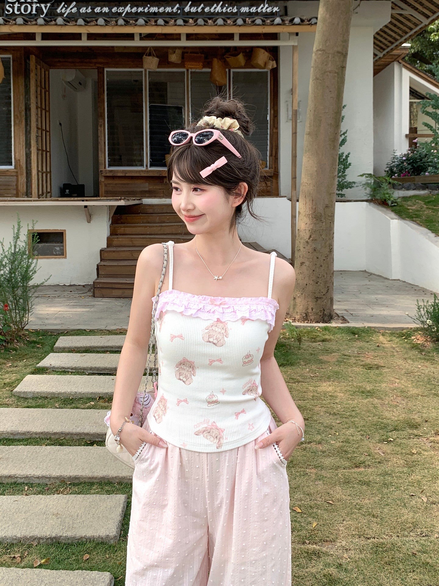 Berry Bunny Rib Cami-Tops-ntbhshop