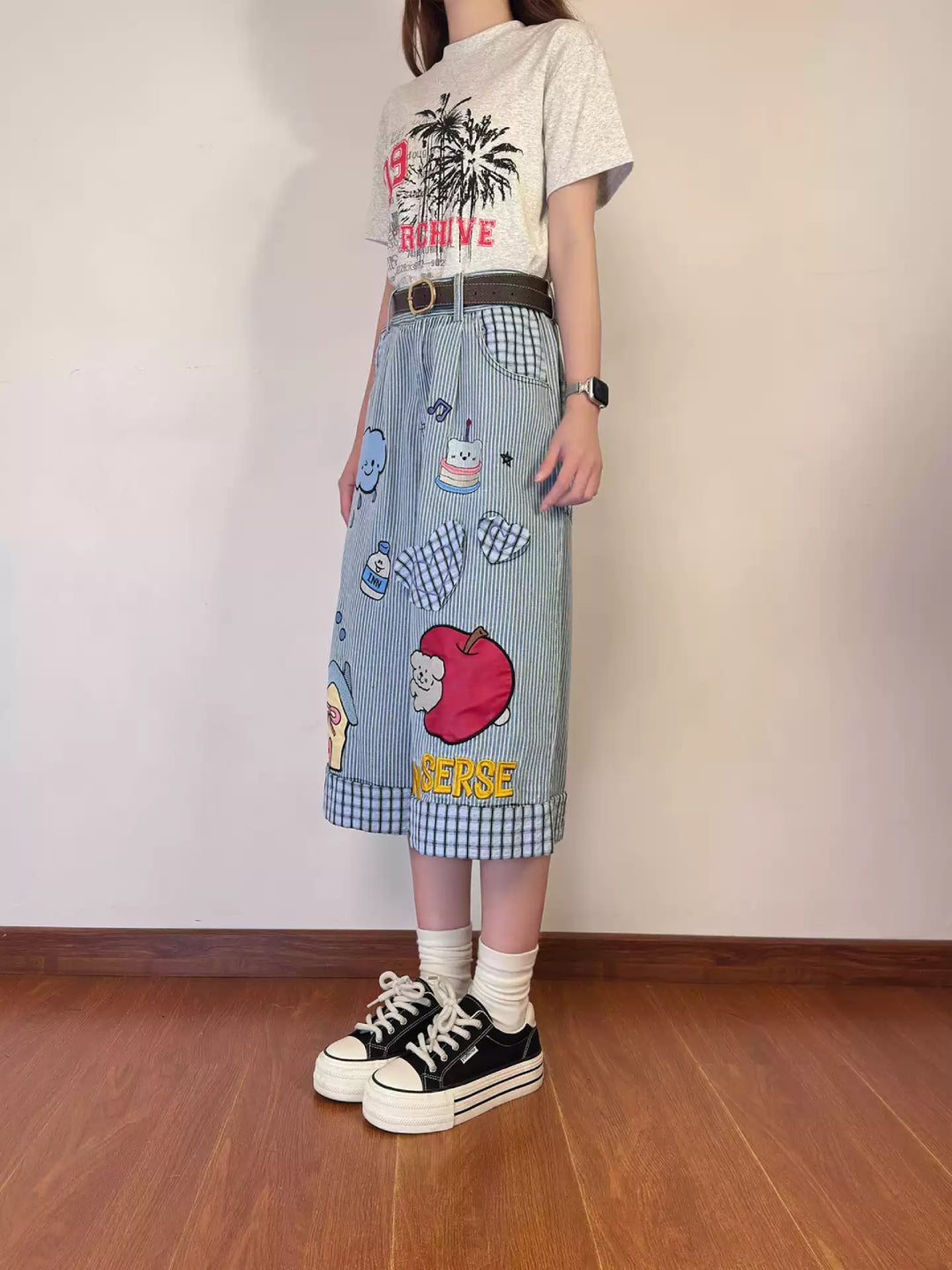 Bluebell Doodles Stripe Culottes-Bottoms-ntbhshop