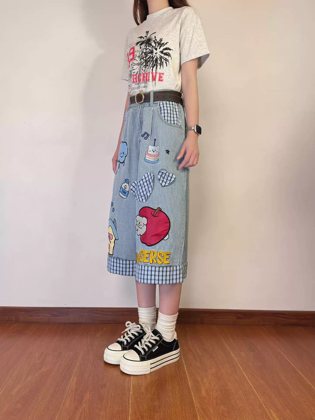 Bluebell Doodles Stripe Culottes-Bottoms-ntbhshop