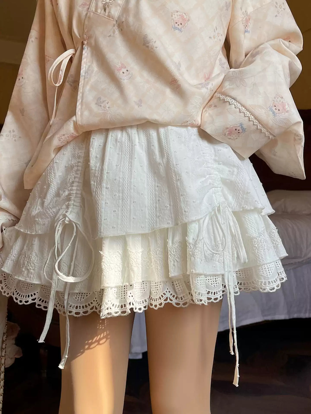 Petal Lace Cake Skirt-Bottoms-ntbhshop