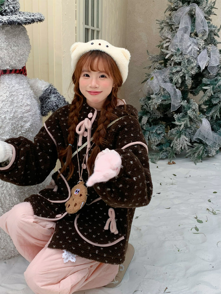 Frosty Blush Fleece Jacket & Quilt Pants-Sets-ntbhshop