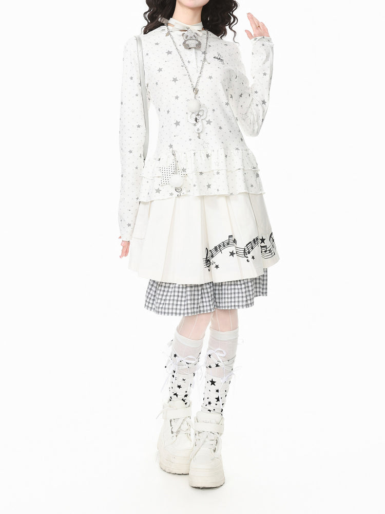 Starry Ribbon Layered Socks-Accessories-ntbhshop