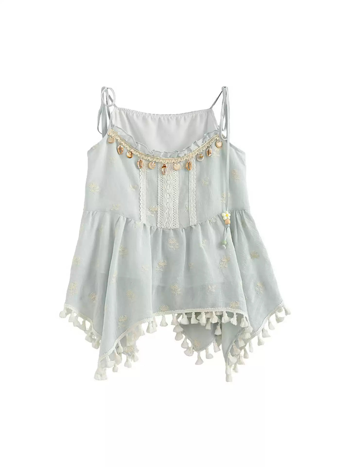 Cloud Sage Tassel Top-Tops-ntbhshop