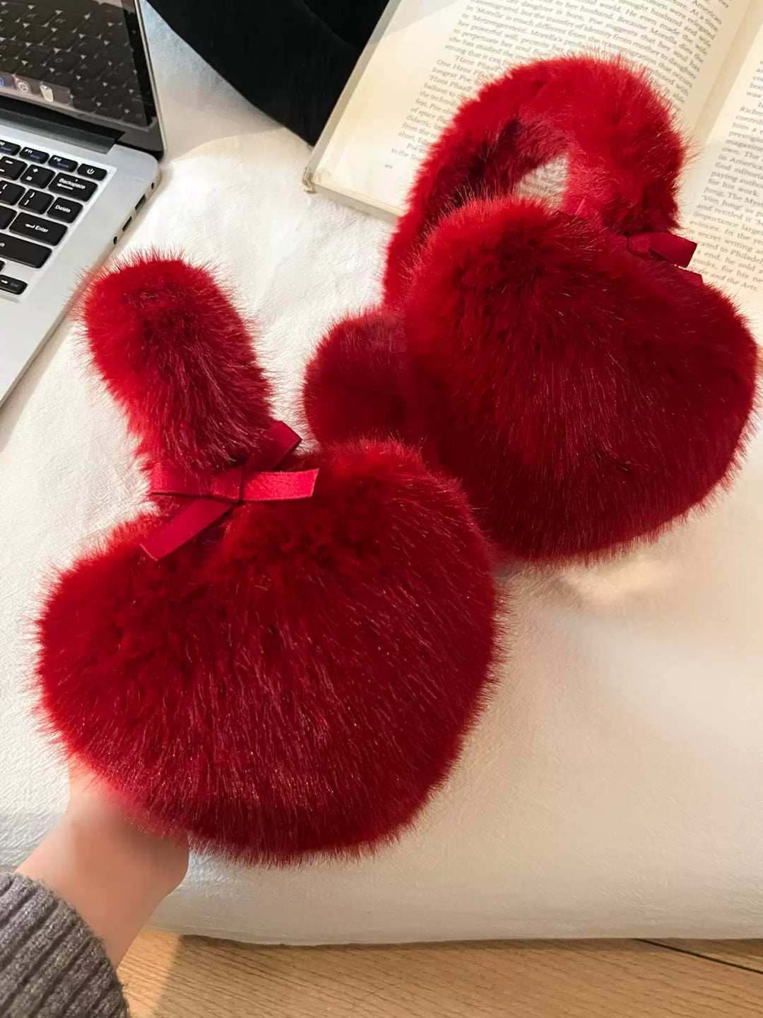 Kiss Me Later Furry Earmuffs-ntbhshop