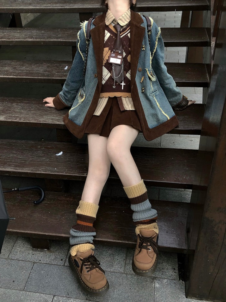 Autumn Confession Bear Buckle Blazers-ntbhshop