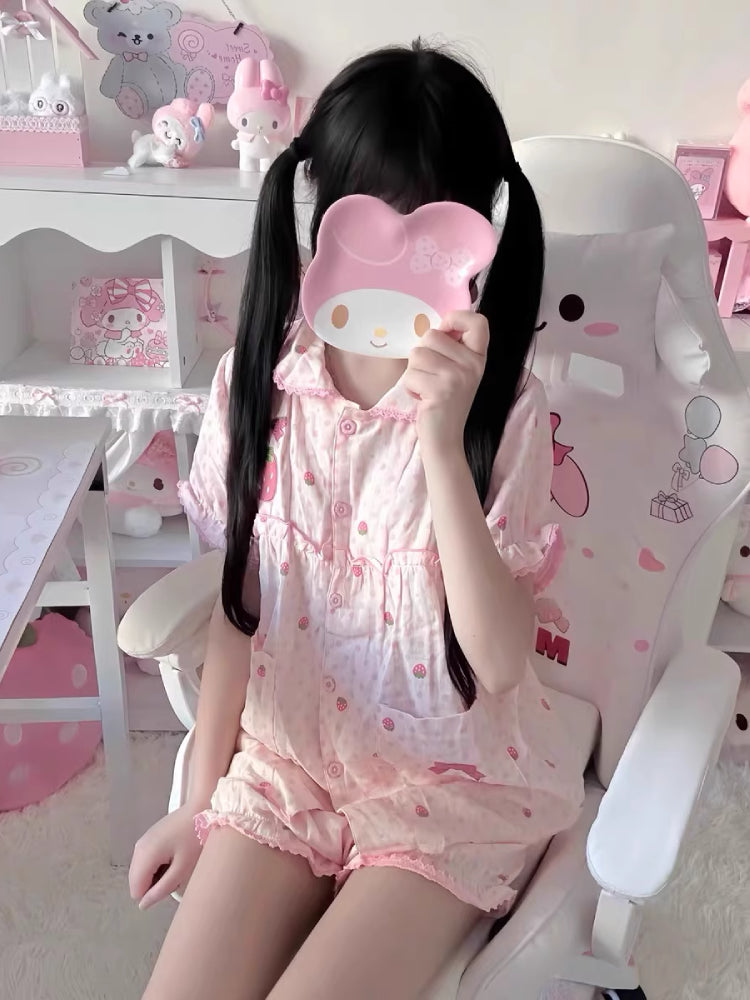 Strawberry Dream Cotton Pajama Sets-ntbhshop