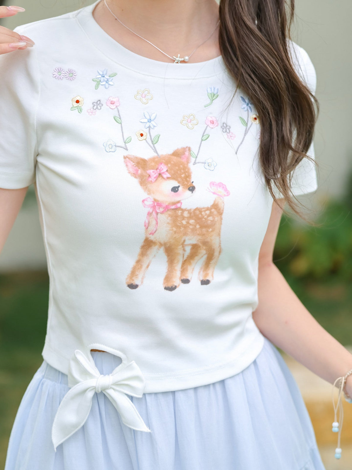 Dear Bambi Garden Crop Top-Tops-ntbhshop
