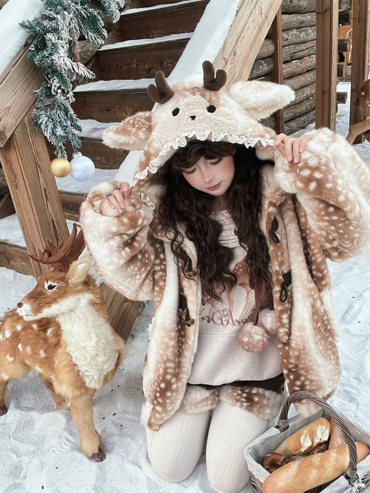 Angel Deer Faux Fur Coats-ntbhshop