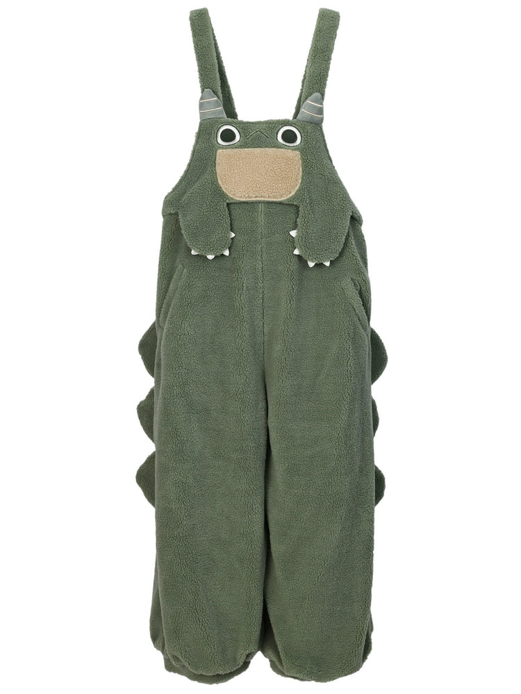 Green Monster Jurassic Cozy Overall Bib Pants-ntbhshop