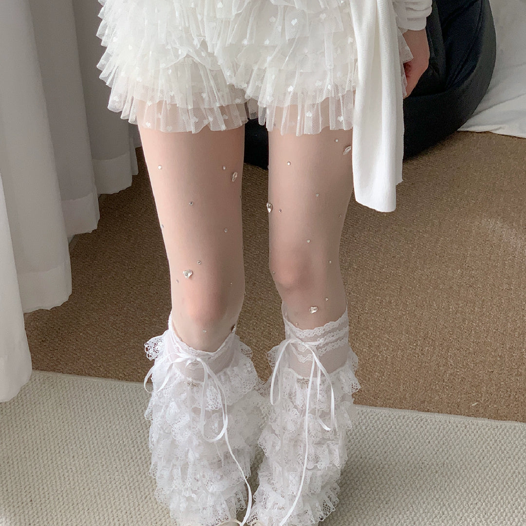Angel Cake Lace Glitter Stockings-ntbhshop