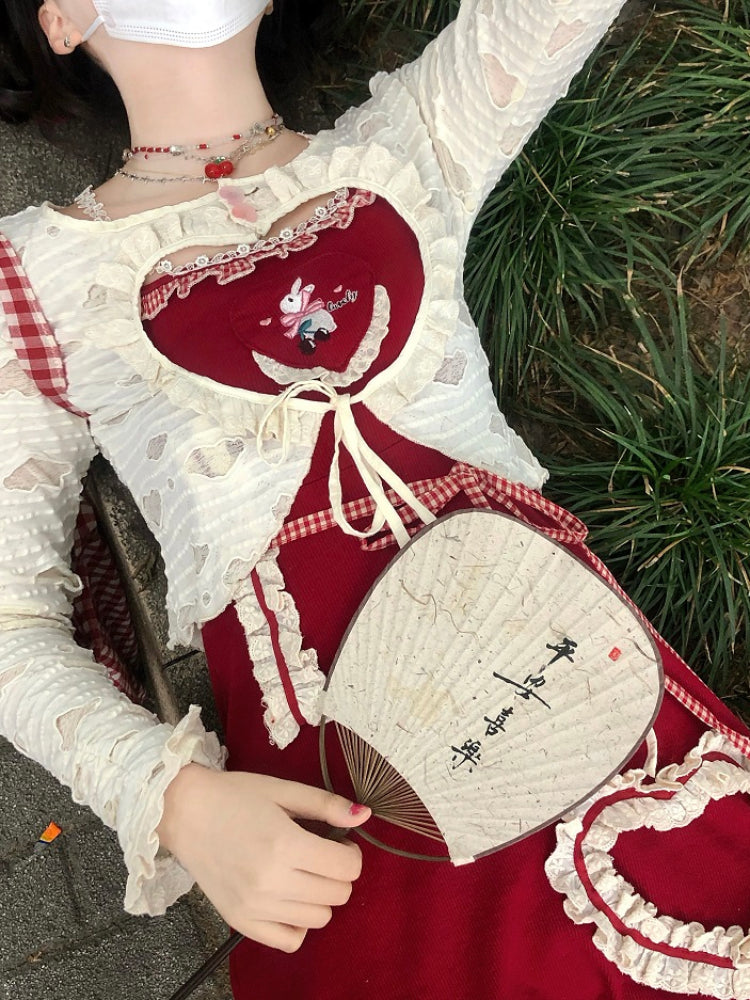 Heart Cut Sunscreen Crop Cardigan-ntbhshop