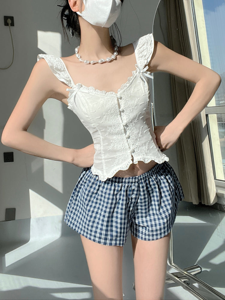 Lovely Lady Fairy Sleeve Lace Cami-ntbhshop
