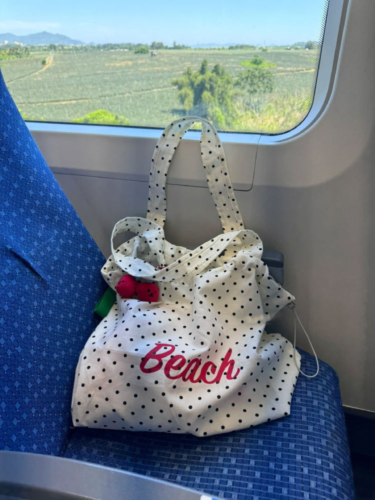 Cottage Dot Dream Drawstring Tote-ntbhshop