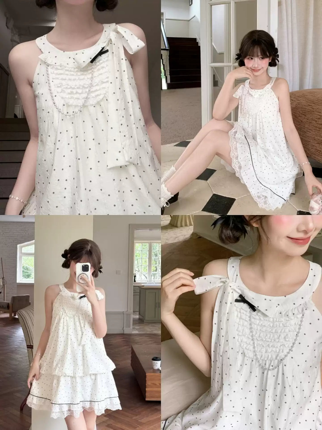 Milk Polka Doll Dress-Dresses-ntbhshop