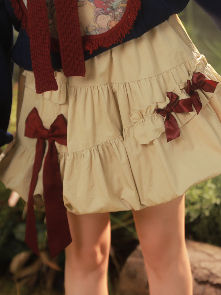 Ribbon Tale Bubble Skirt-ntbhshop