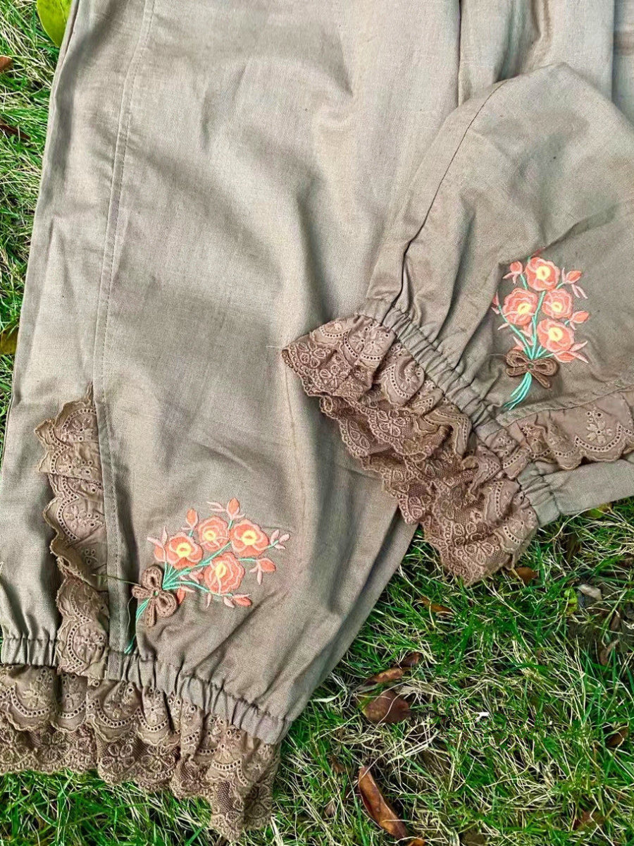 Flower Shop Blossom Cropped Pants-Bottoms-ntbhshop