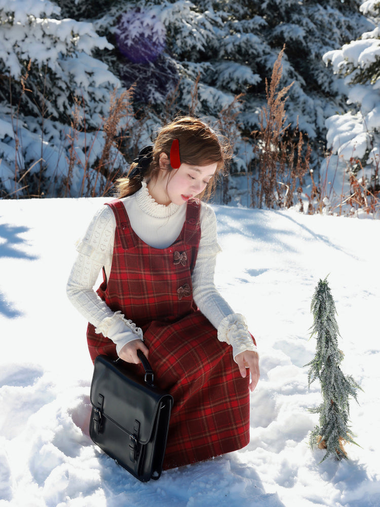 Snowberry Plaid Jumper Dress-ntbhshop