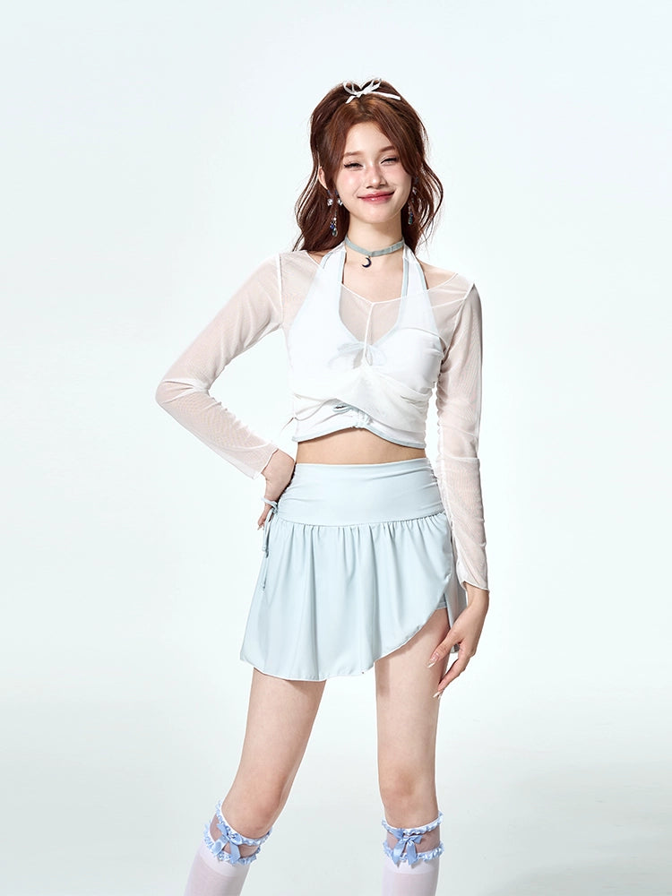 Gentle Flow Split Three Piece Swimsuit-ntbhshop