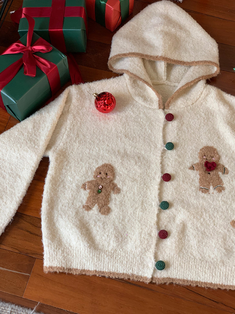 Gingerbread Dreams Knit Hoodie-ntbhshop