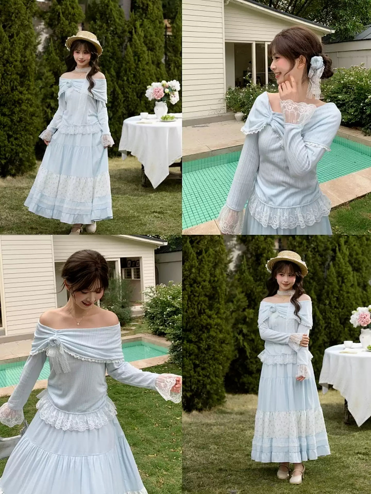 Cloud Garden Off Shoulder Top-Tops-ntbhshop