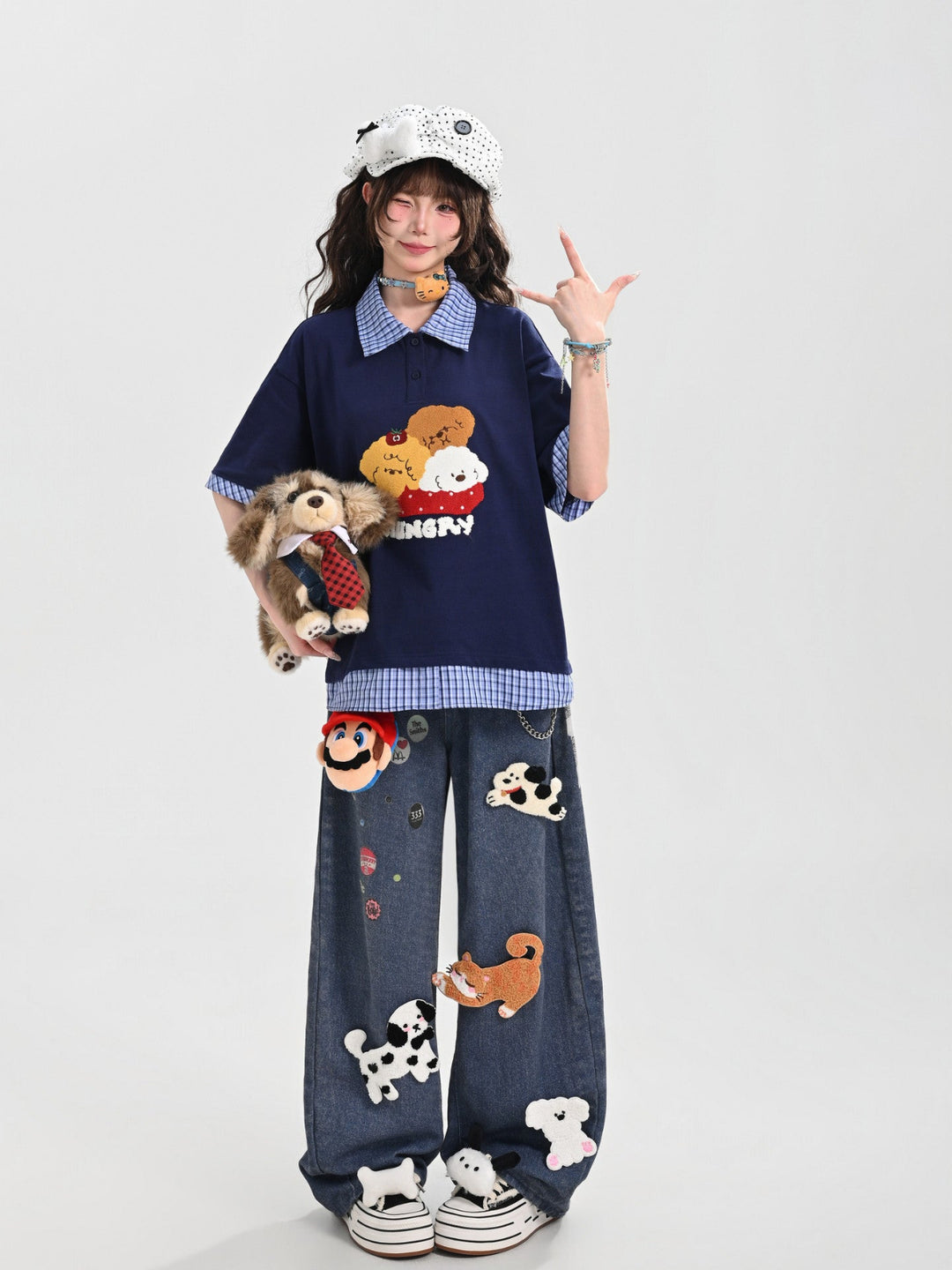 Hungry Bear Picnic Polo Tee-Tops-ntbhshop