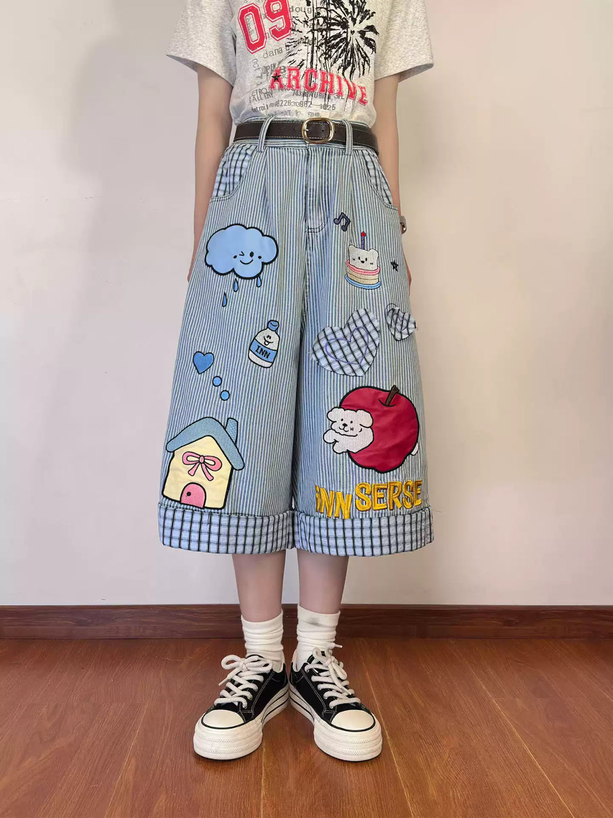 Bluebell Doodles Stripe Culottes-Bottoms-ntbhshop