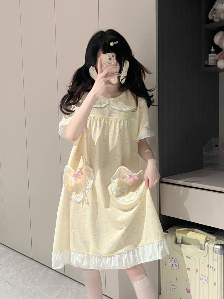 Sugar Sweet Ruffle Sleeve Nightgown-ntbhshop