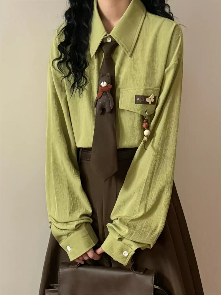 Library Bear Tie Shirts-Tops-ntbhshop