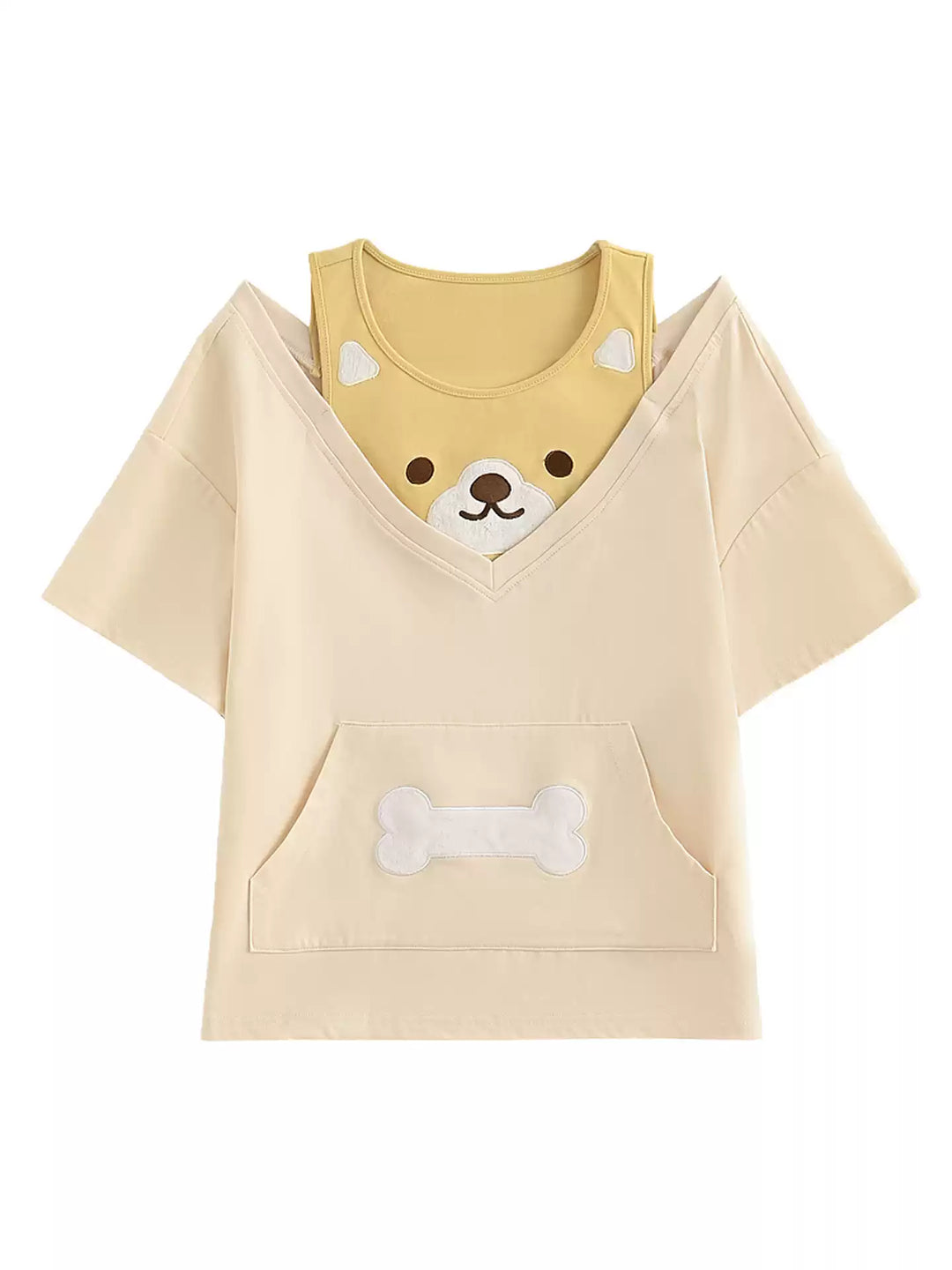 Bone & Pup Layered Tee-Tops-ntbhshop