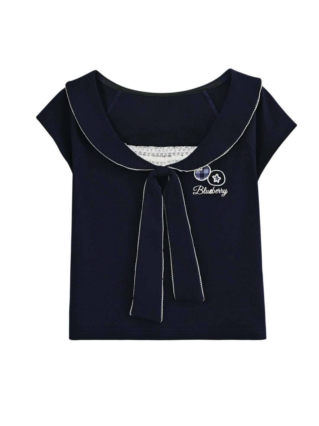 Blueberry Ribbon Layered Top-Tops-ntbhshop