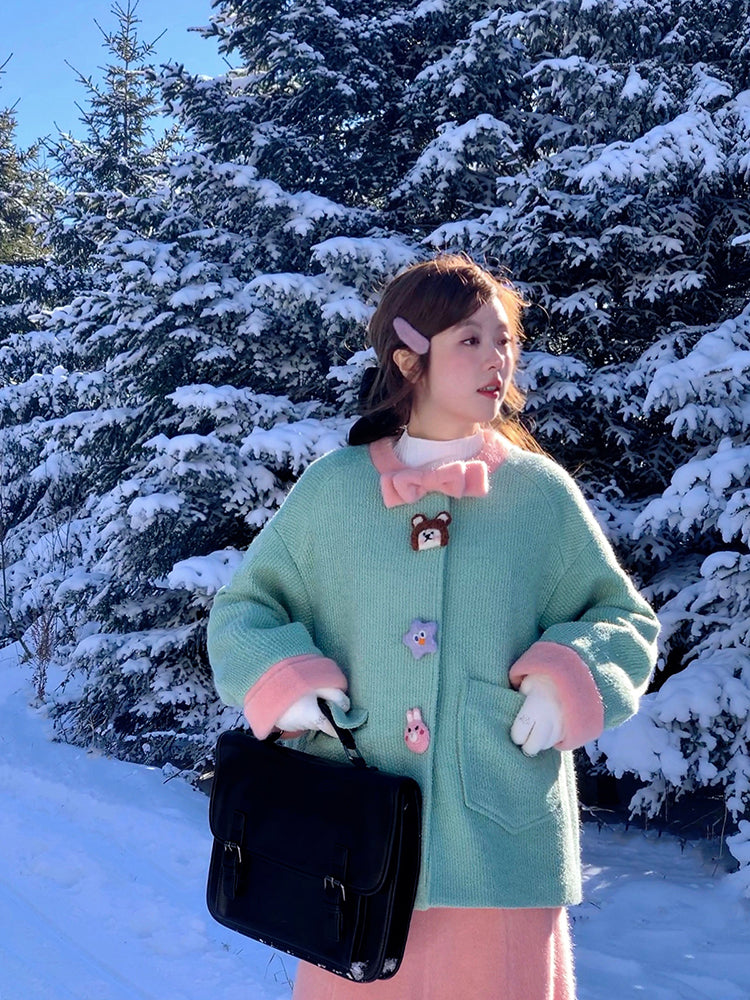 Dopamine Cloud Mint Coat & Blush Bud Skirt-ntbhshop