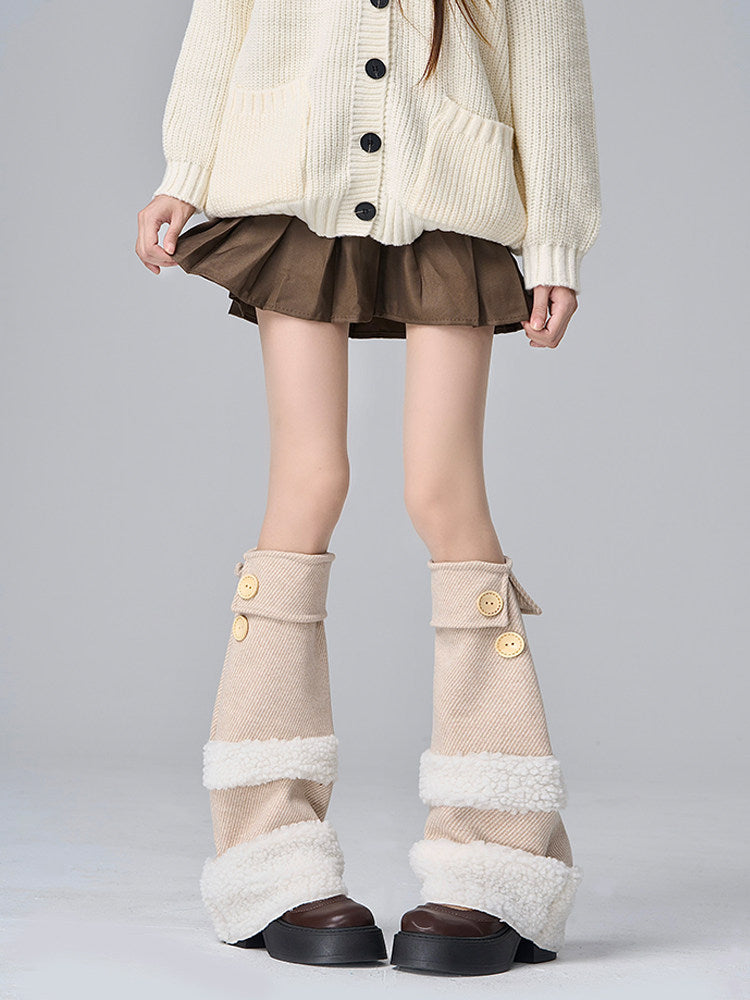 Winter Doll Corduroy Leg Warmers-ntbhshop