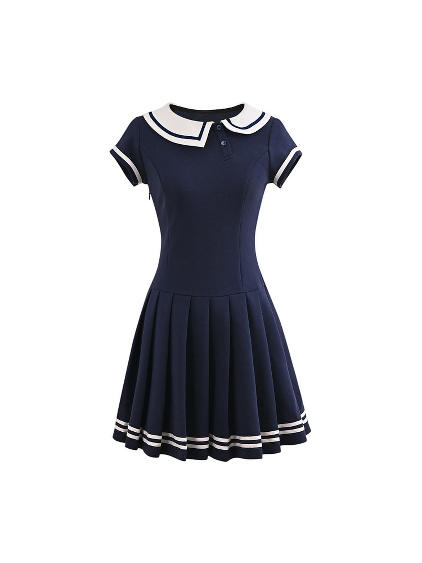 Sailor Club Pleated Dress-Dresses-ntbhshop