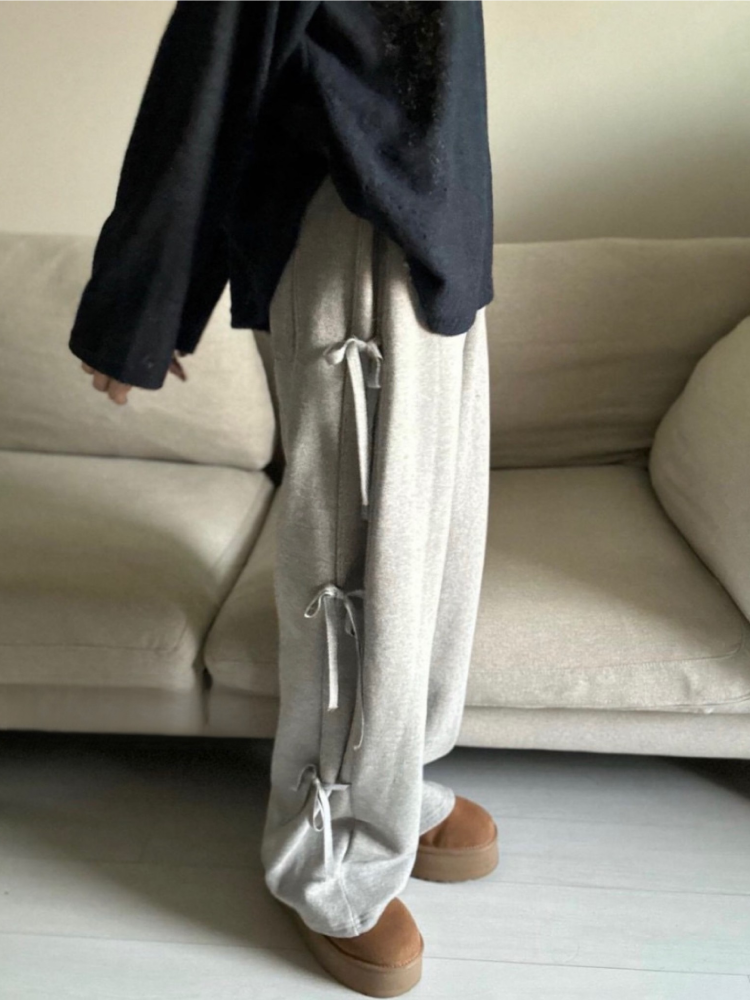 Bow Cloud Fleece Pants-ntbhshop