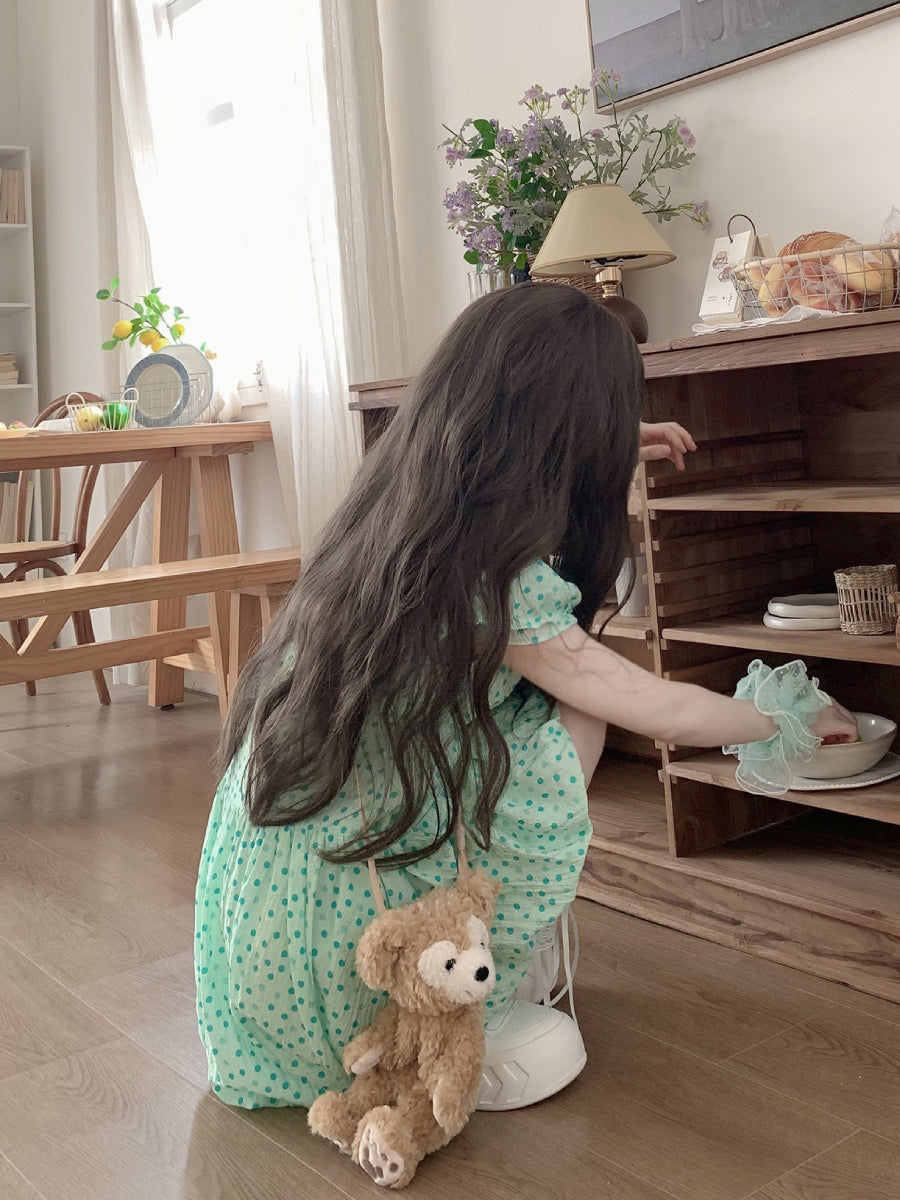 Minty Dot Bubble Dress-Dresses-ntbhshop