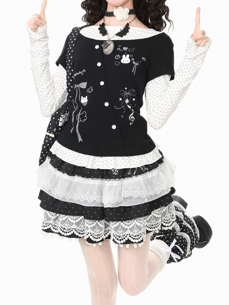 Bunny Melody Layered Tops-Tops-ntbhshop