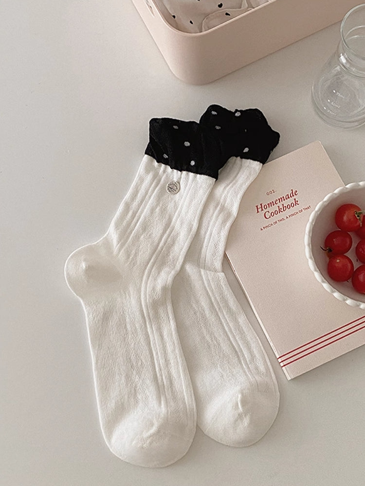 Polka Cloud Crew Socks-ntbhshop