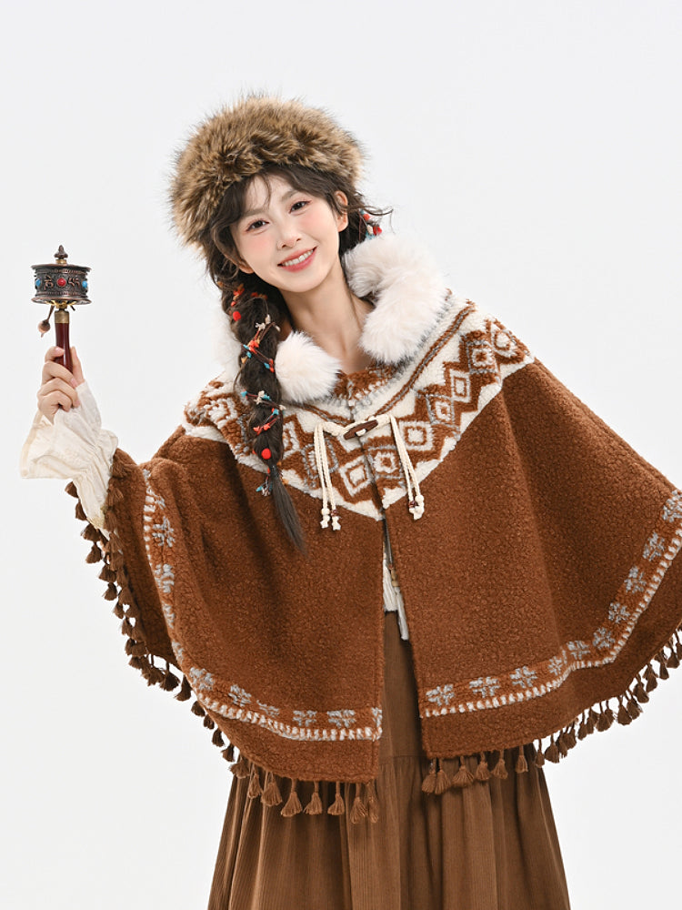 Hearthlight Tassel Hooded Cape-ntbhshop