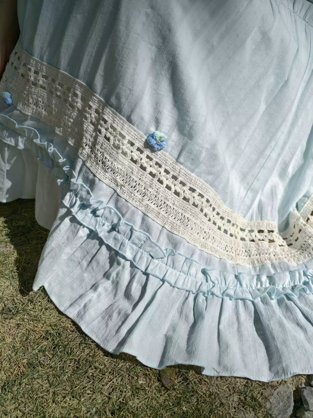 Palm Path Lace Top & Skirt-Sets-ntbhshop