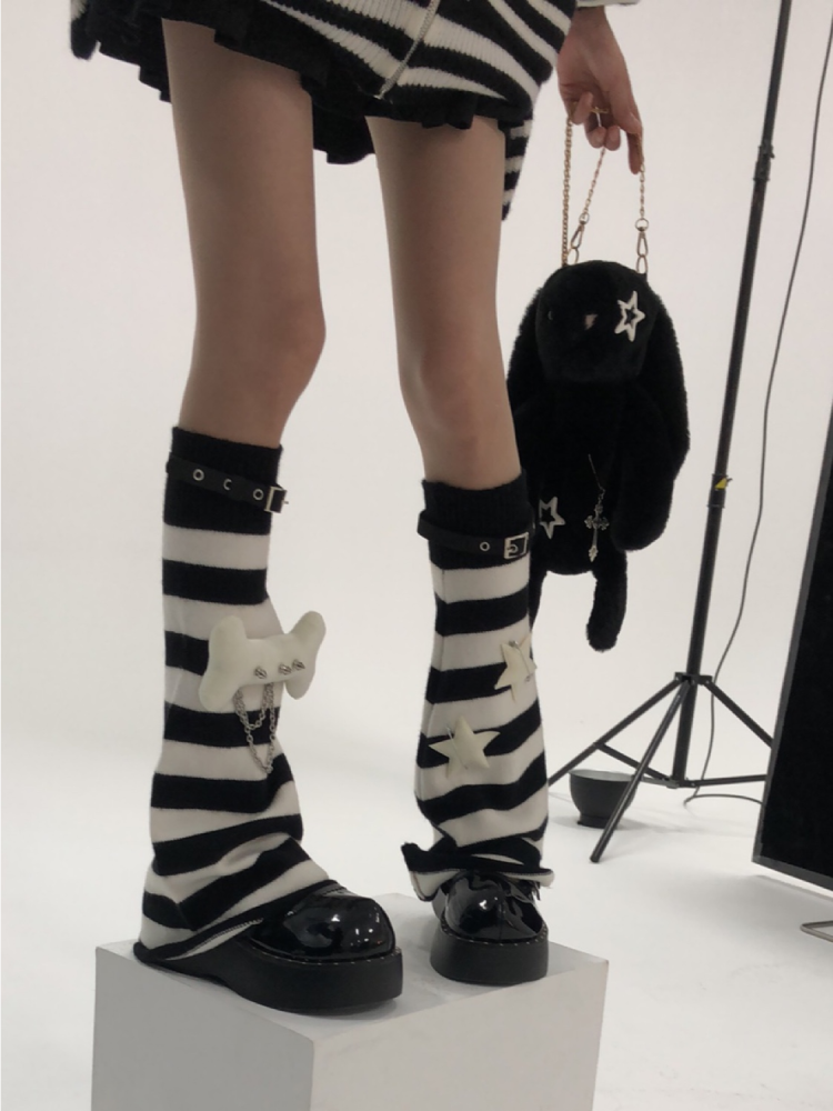 Bonebite Chaos Punk Chain Leg Warmers-ntbhshop