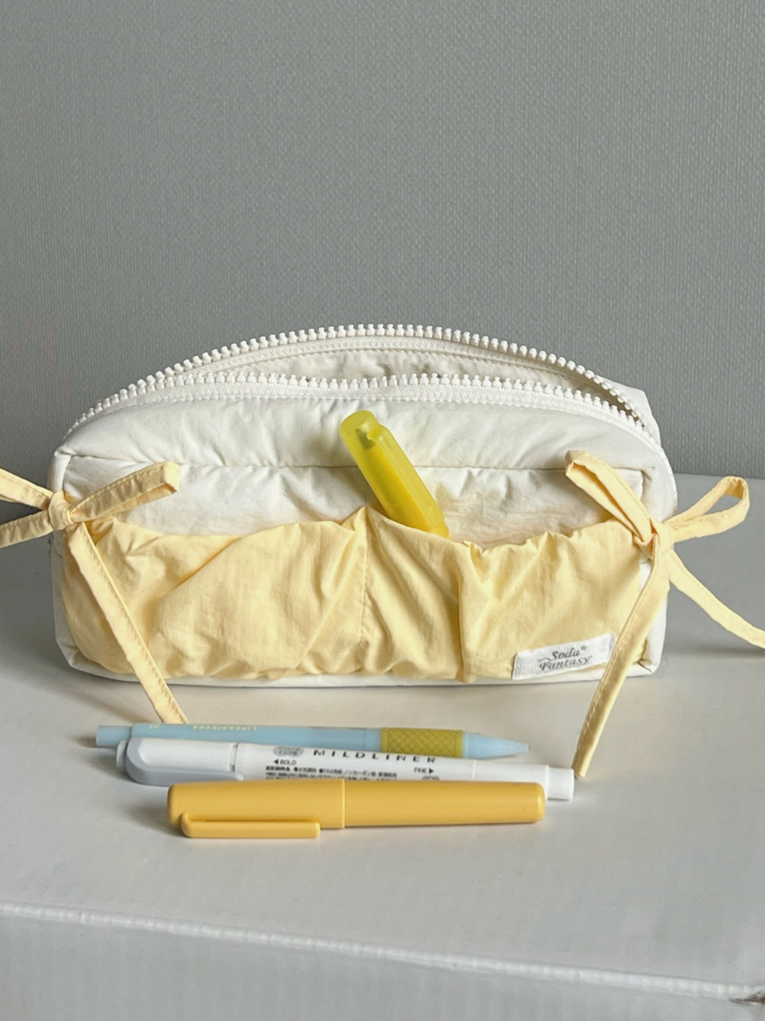 Ribbon Gather Toast Pencil Cases-Accessories-ntbhshop