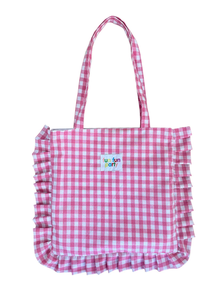 Candy Series Ruffle Plaid Tote Bags-ntbhshop